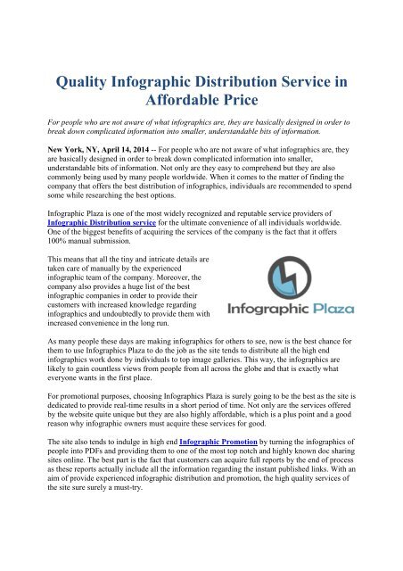 Quality Infographic Distribution Service in Affordable Price