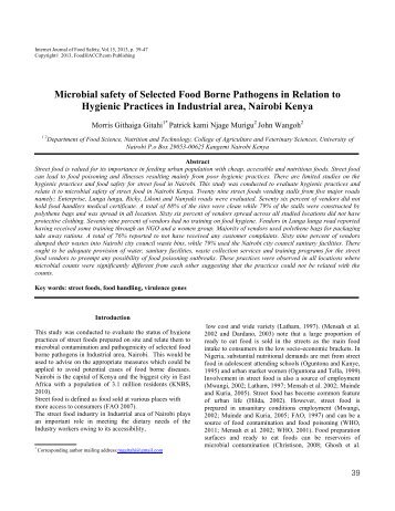 Vol 15. 39-47 - Internet Journal of Food Safety = FoodHACCP.com