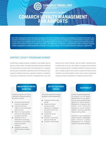 COMARCH LOYALTY MANAGEMENT FOR AIRPORTS