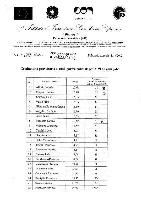 7" - Liceo Platone