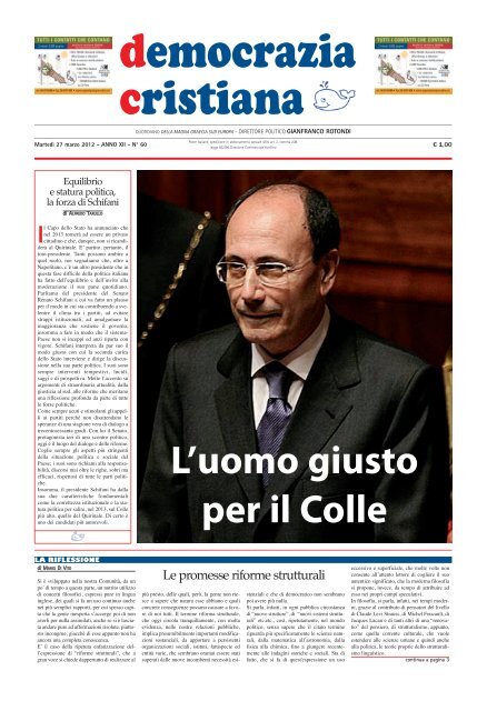 27 marzo 2012 - Democraziacristianaquotidiano.it