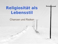 ReligiositÃ¤t als Lebensstil - Daniel Beutler