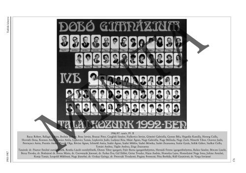 1983-1987 TablÃ³k kÃ¶nyve 176 1986/87. tanÃ©v, IV. B Bacsa RÃ³bert ...
