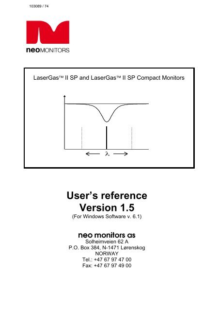 LaserGas II SP & SP Compact - Webshop, Gas Analysis Technology