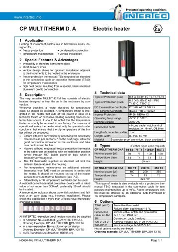 CP MULTITHERM D.A Electric heater - Bright-technology.ro