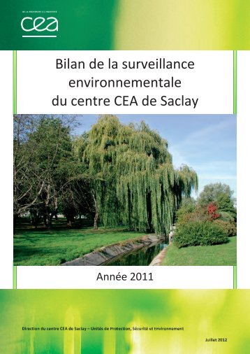 Bilan de la surveillance environnementale du centre CEA de Saclay