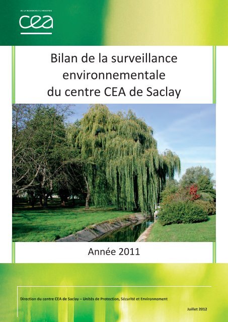 Bilan de la surveillance environnementale du centre CEA de Saclay