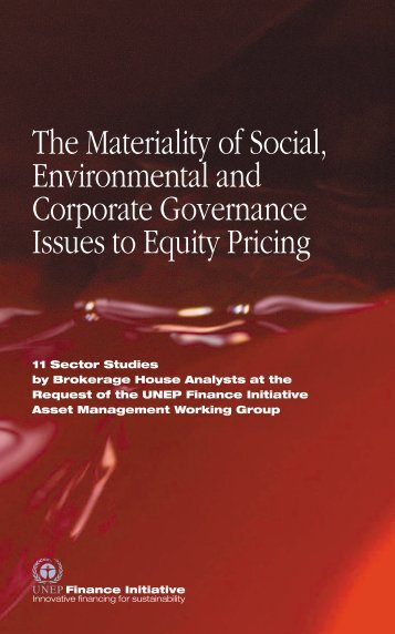 The Materiality of Social, Environmental and Corporate Governance