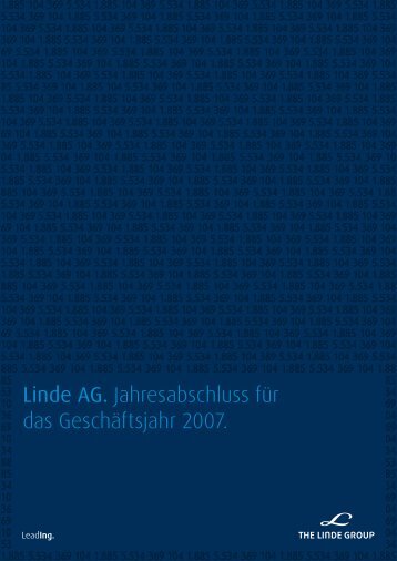 Linde AG. Jahresabschluss fÃ¼r das GeschÃ¤ftsjahr ... - The Linde Group