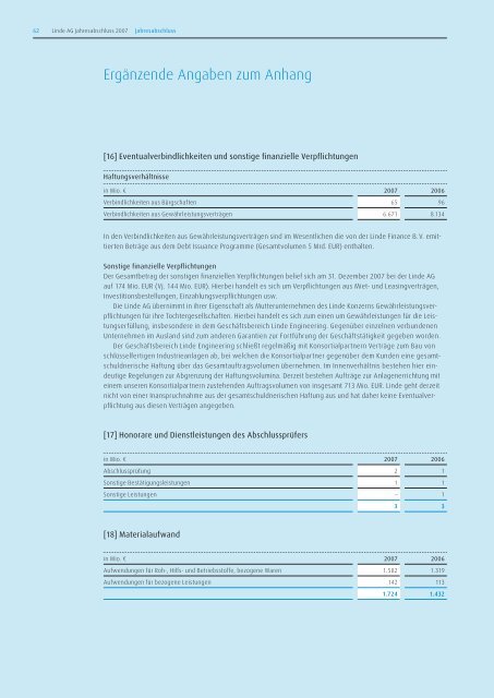 Linde AG. Jahresabschluss fÃ¼r das GeschÃ¤ftsjahr ... - The Linde Group