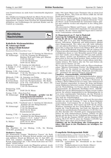 Amtsblatt KW23 2007 - Gemeinde Brühl