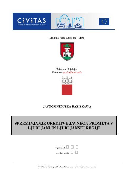 spreminjanje ureditve javnega prometa v ljubljani in ljubljanski regiji