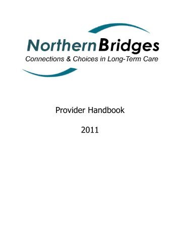 Provider Handbook 2011 - Northern Bridges