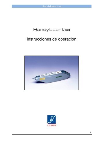 Handylaser trion Instrucciones de operaciÃ³n - RJ-Laser