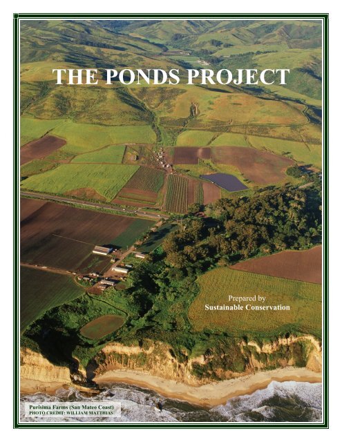 THE PONDS PROJECT - Sustainable Conservation