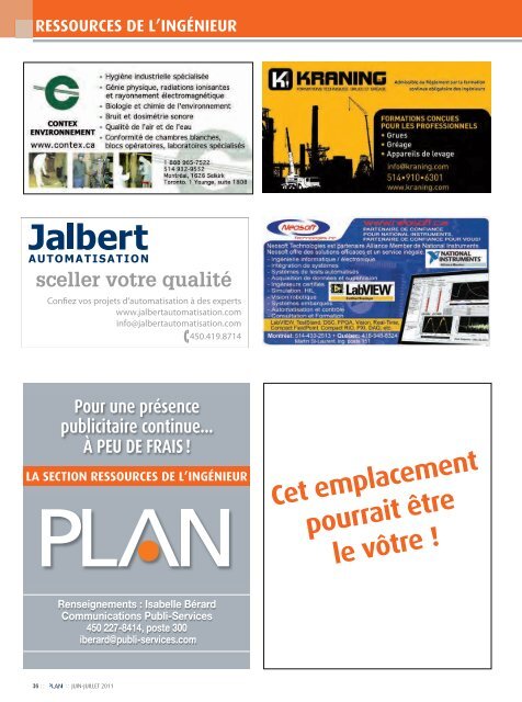 PLAN 2011-5 - Ordre des ingénieurs du Québec