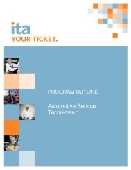 Automotive Service Technician 1 - Industry Training Authority