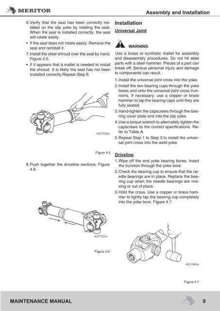 MAINTENANCE MANUAL - Meritor