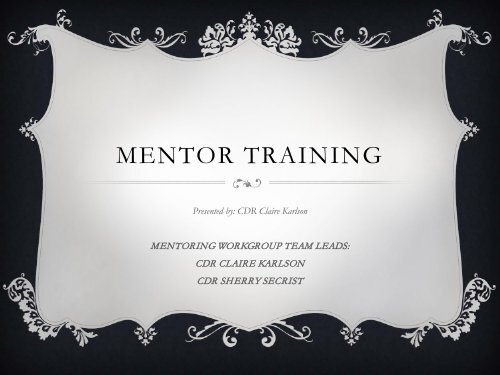 Mentor training - U.S. Public Health Service Commissioned Corps