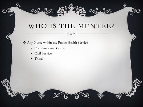 Mentor training - U.S. Public Health Service Commissioned Corps