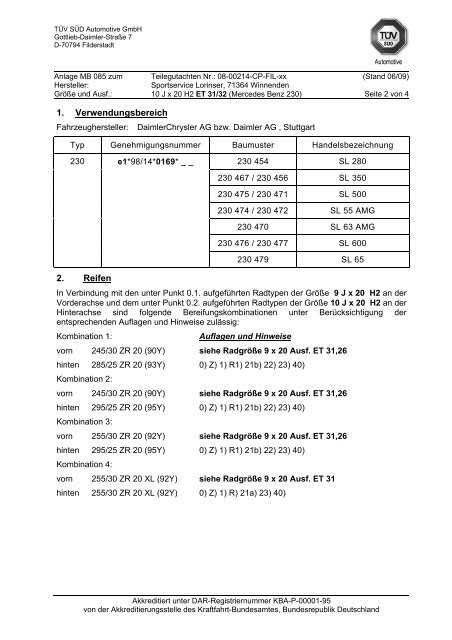 Siehe RadgrÃƒÂ¶ÃƒÂŸe 9 J x 20 H2 0.2. Hinterachse