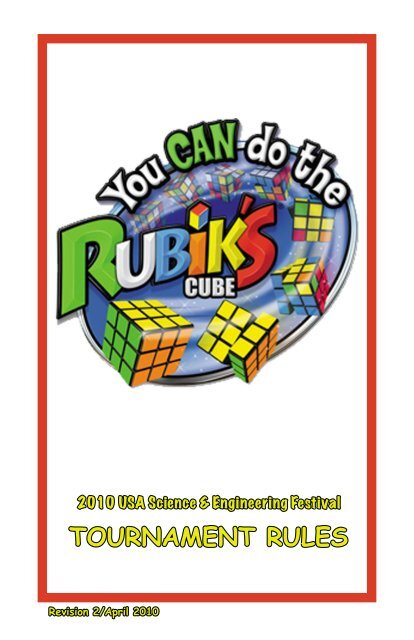 TOURNAMENT RULES - You CAN Do the Rubik's Cube!