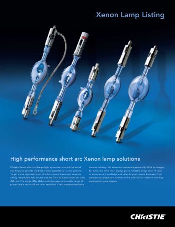 Xenon Lamp Listing - Projectionniste.net