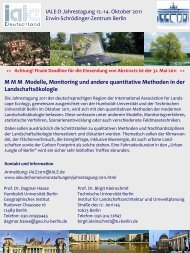 MMM Modelle, Monitoring und andere quantitative ... - IALE-D