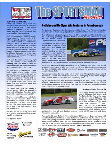 2009 Newsletter #2 - Lucas Oil Sportsman Cup