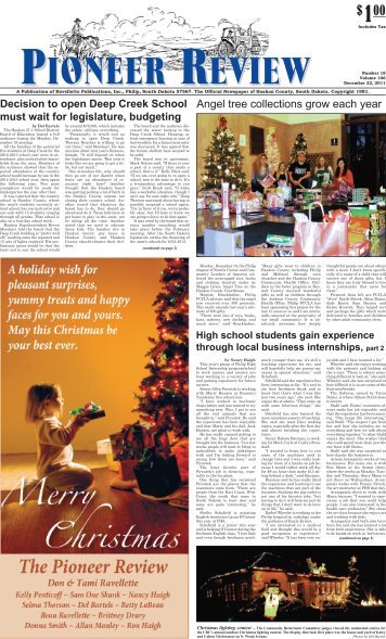 Angel tree collections grow each year - Pioneer Review