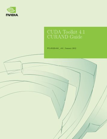 CUDA Toolkit 4.1 CURAND Guide