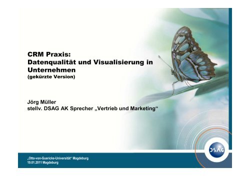 CRM Praxis: Datenqualitaet und Visualisierung in Unternehmen