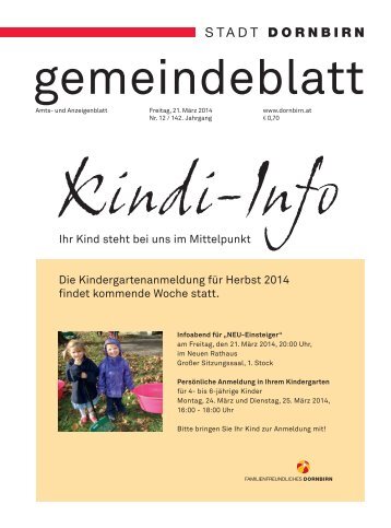 Dornbirner Gemeindeblatt KW 12 vom 21.03.2014