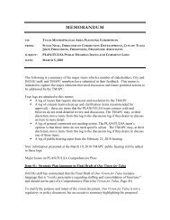 Memo: PLANITULSA Public Hearing Issues and Comment Logs