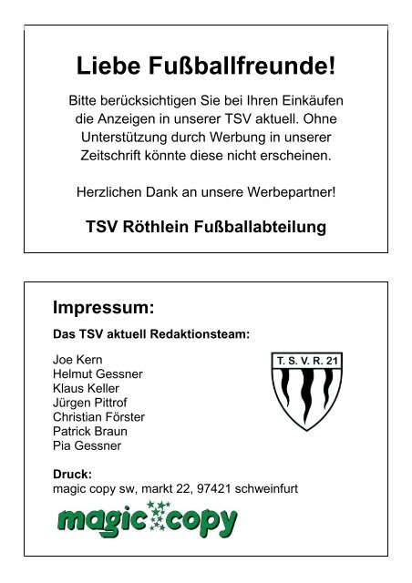 TSV aktuell Nr. 17 2013/14 