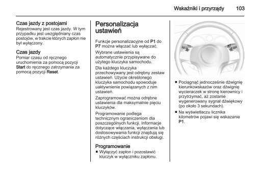 Opel Corsa 2013 â Instrukcja obsÅugi â Opel Polska