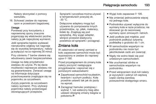 Opel Corsa 2013 â Instrukcja obsÅugi â Opel Polska