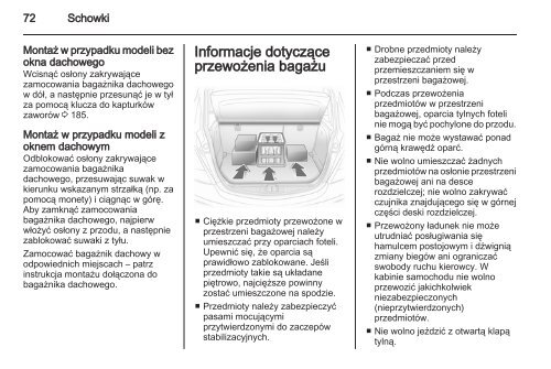 Opel Corsa 2013 â Instrukcja obsÅugi â Opel Polska