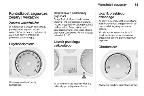 Opel Corsa 2013 â Instrukcja obsÅugi â Opel Polska