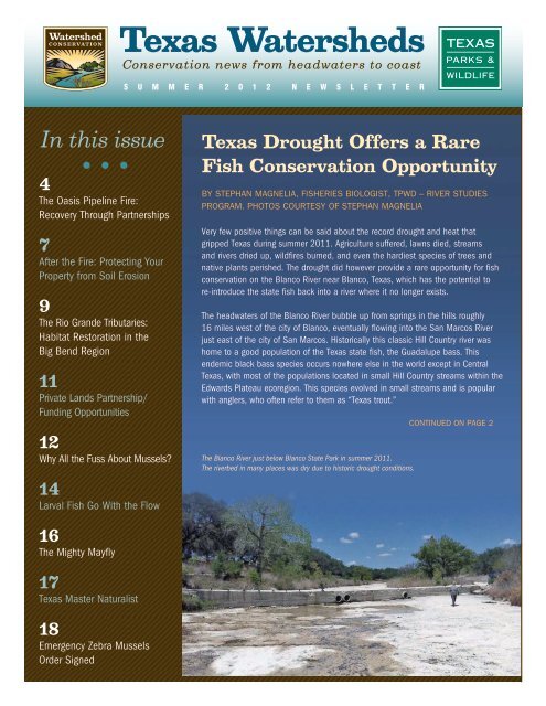 Texas Watersheds - Texas Parks & Wildlife Department