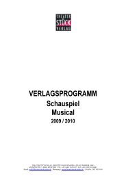 VERLAGSPROGRAMM Schauspiel Musical - Anton Bruckner ...