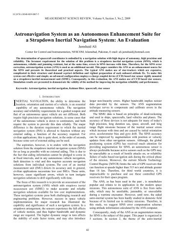 Astronavigation System as an Autonomous Enhancement Suite for a ...