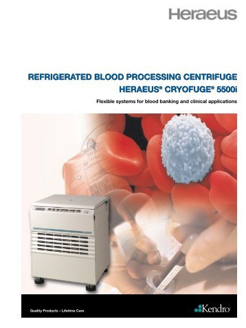 REFRIGERATED BLOOD PROCESSING ... - Wenk Lab Tec