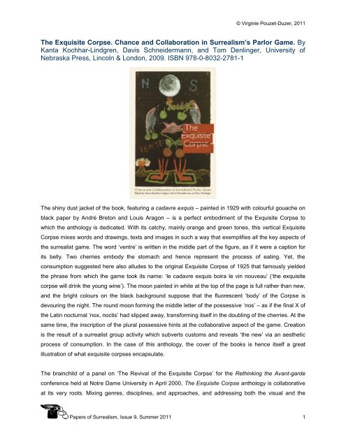 The exquisite corpse: chance and collaboration in surrealisms parlor game
