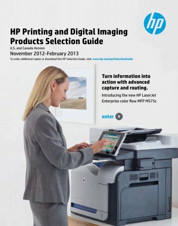 HP Printing and Digital Imaging Products Selection ... - HP IPG eIRG