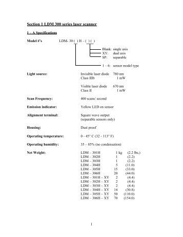 Section 1 LDM 300 series laser scanner - Gaging.com