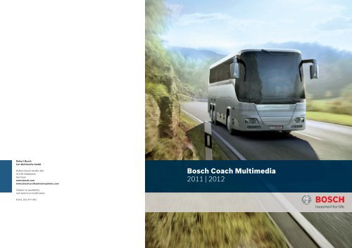 Bosch Coach Multimedia 2011 | 2012 - Bosch - Kraftfahrzeugtechnik