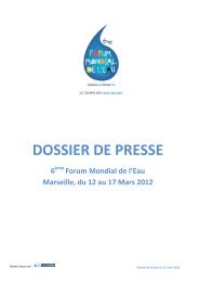 DOSSIER DE PRESSE - 6th World Water Forum