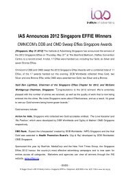IAS Announces 2012 Singapore EFFIE Winners - Institute of ...