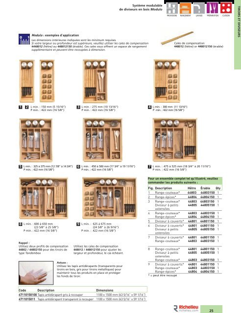 Accessoires de cuisine - Armoires de Cuisine Bois d'Or